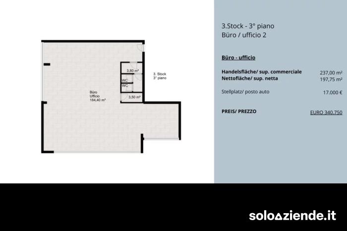 Vendita Locali commerciali e artigianali VENDESI 2 UFFICI a Bolzano (BZ)
